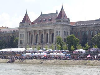 Dragon Boat On The Artery of Budapest